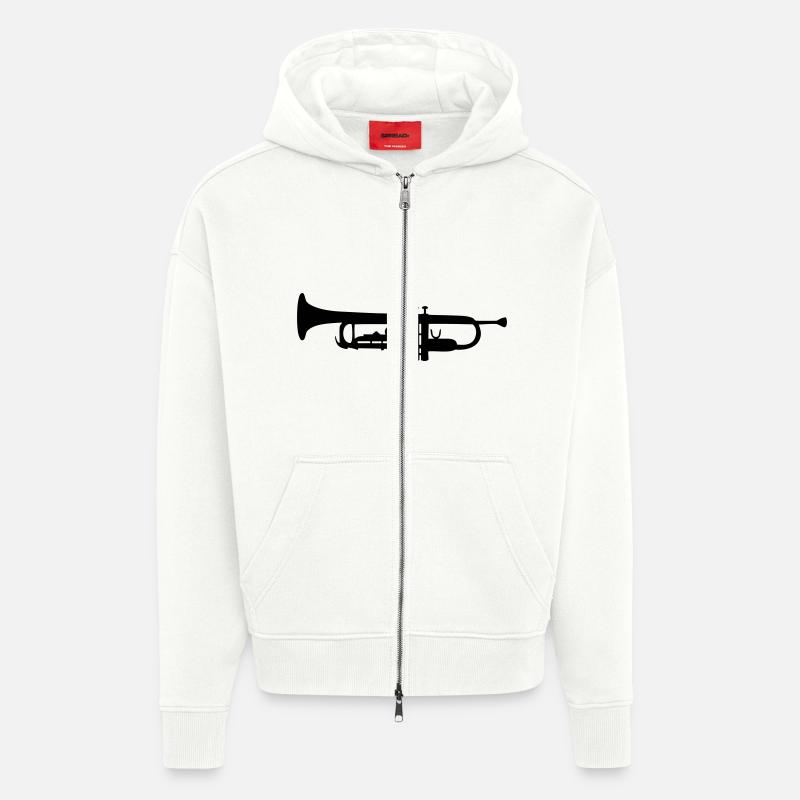 Trompete - Zip Hoodie - made by SPREAD - OFF WHITE