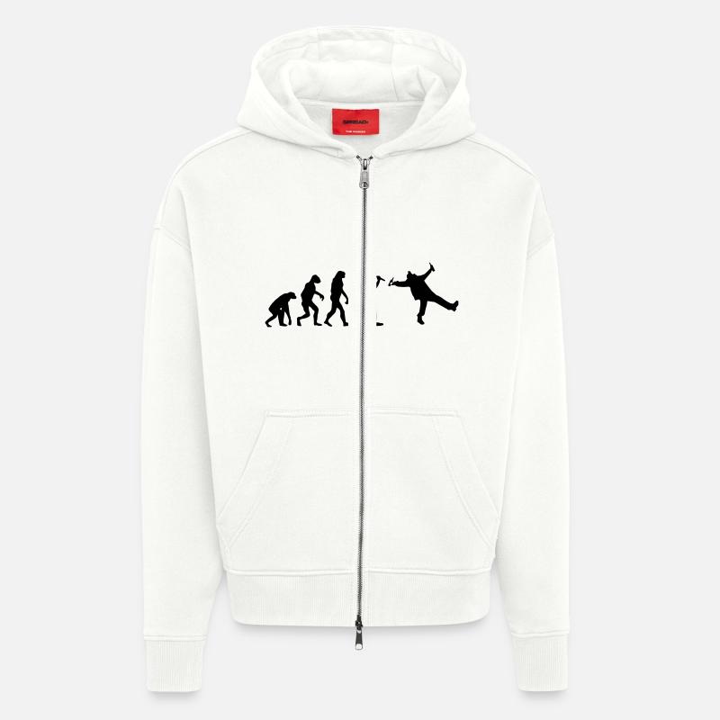 Evolution : Drunk - Zip Hoodie - made by SPREAD - OFF WHITE