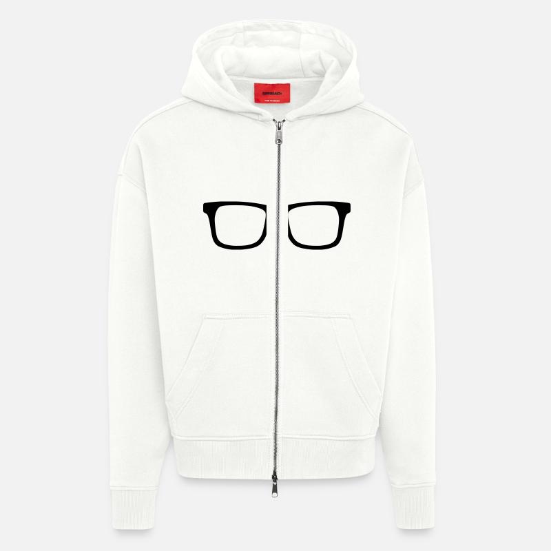 Brille - Zip Hoodie - made by SPREAD - OFF WHITE