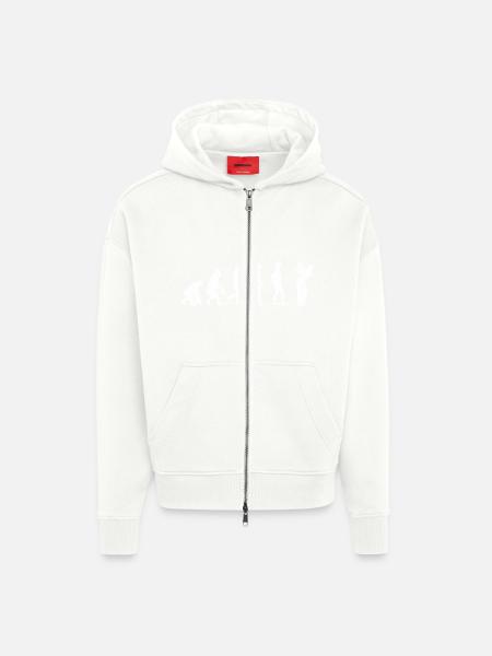 Evolution Golf - Zip Hoodie - made by SPREAD - OFF WHITE