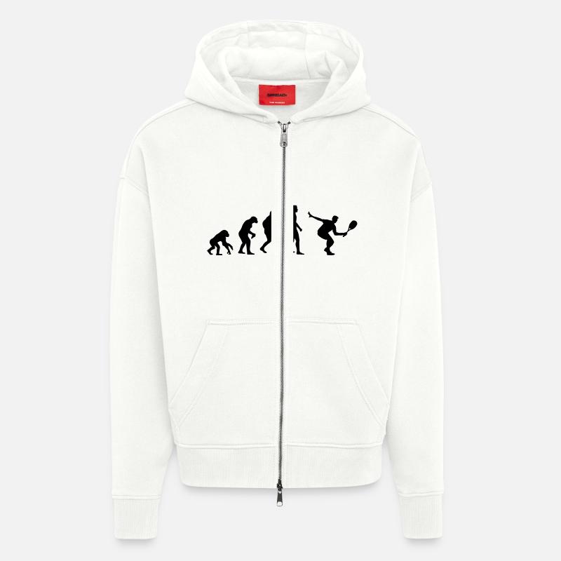 squash__evolution____f1 - Zip Hoodie - made by SPREAD - OFF WHITE