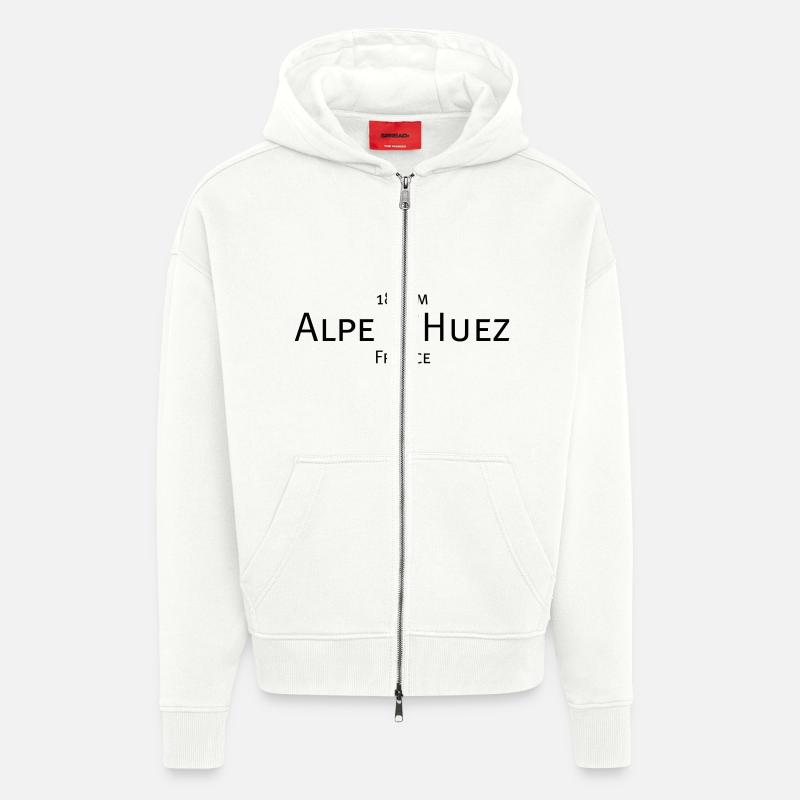 alpe d huez - Zip Hoodie - made by SPREAD - OFF WHITE
