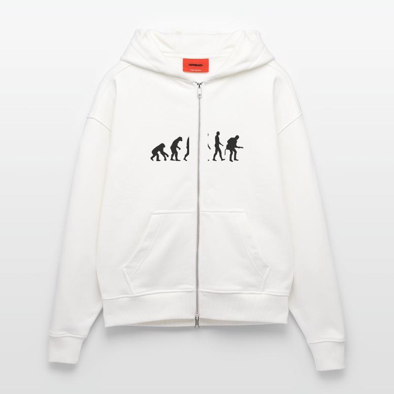 Evolution Rock Musiker Zip Hoodie - made by SPREAD
