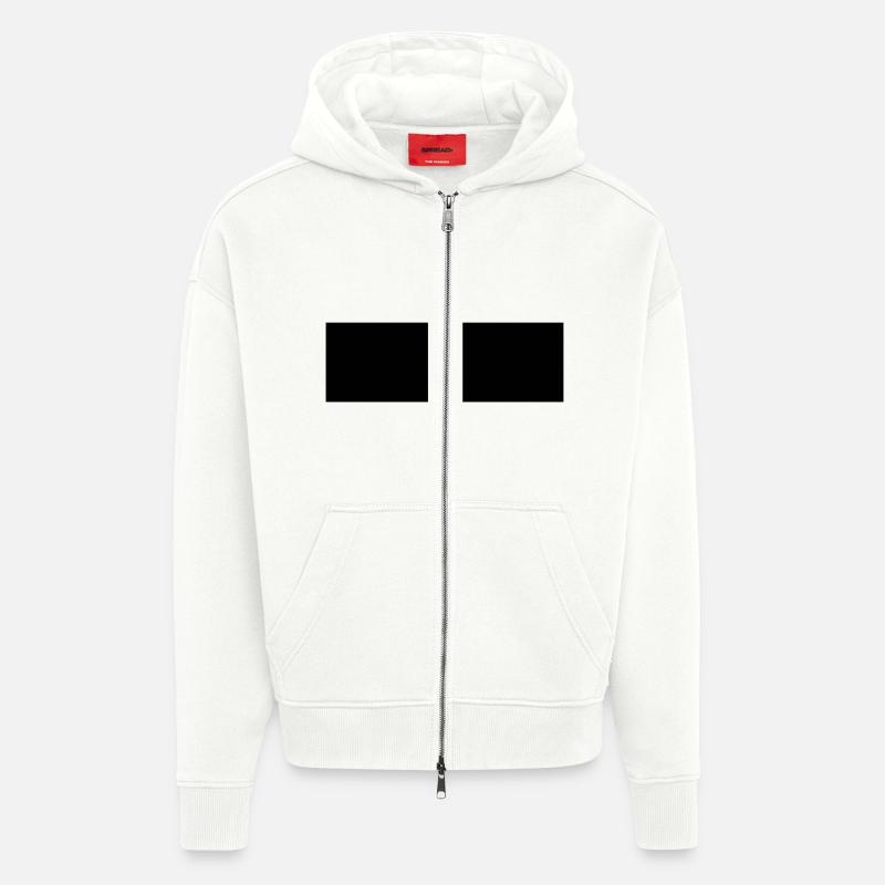 Rectangle - Veste à capuche bio épaisse oversize fabriqué en UE - OFF WHITE