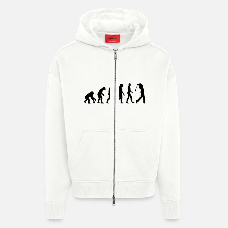 Evolution Golf - Zip Hoodie - made by SPREAD - OFF WHITE