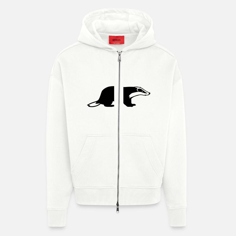 Dachs - Zip Hoodie - made by SPREAD - OFF WHITE