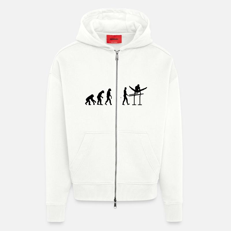 Evolution Gymnastics - Zip Hoodie - made by SPREAD - OFF WHITE