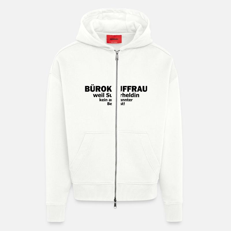 bürokauffrau - Zip Hoodie - made by SPREAD - OFF WHITE