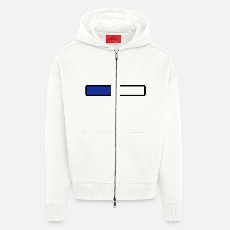 loading laden computer warten - Zip Hoodie - made by SPREAD - OFF WHITE