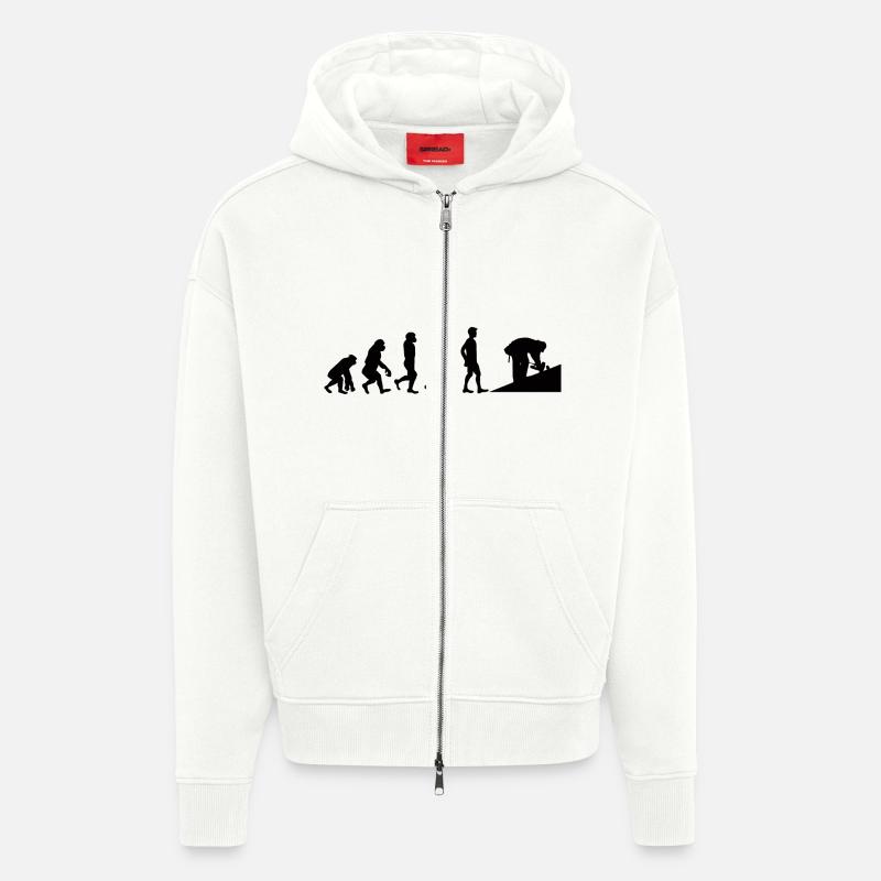 Couvreurs: Evolution des Couvreur de - Veste à capuche bio épaisse oversize fabriqué en UE - OFF WHITE