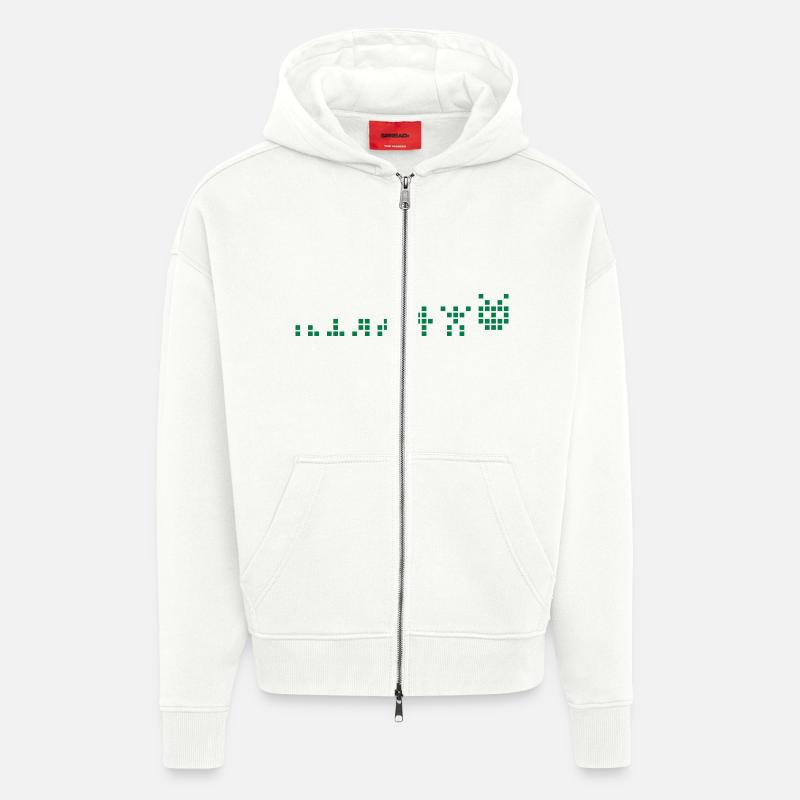 Pixel Evolution - Zip Hoodie - made by SPREAD - OFF WHITE