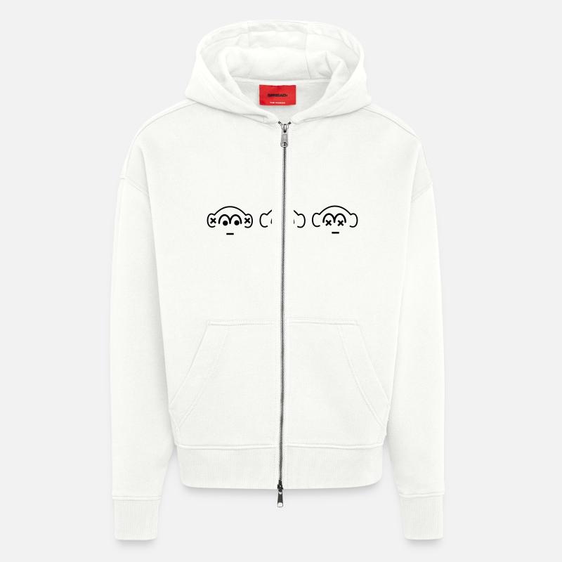 die drei Affen - Zip Hoodie - made by SPREAD - OFF WHITE