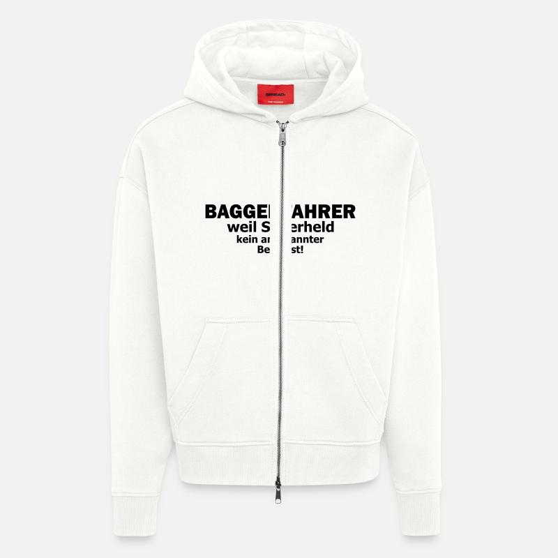 baggerfahrer - Zip Hoodie - made by SPREAD - OFF WHITE