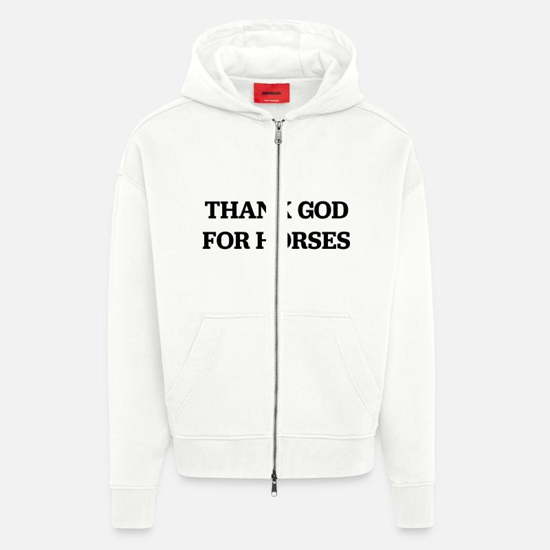 Pferde - Zip Hoodie - made by SPREAD - OFF WHITE