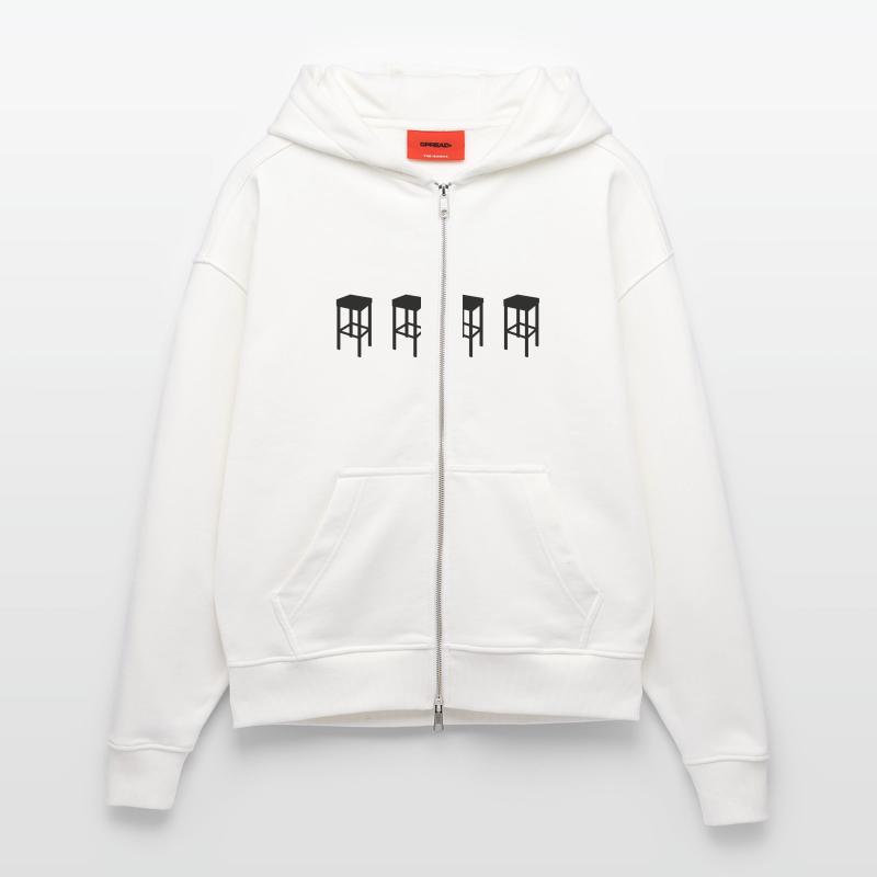 bar stool Zip Hoodie - made by SPREAD