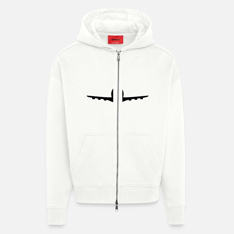 flugzeug - Zip Hoodie - made by SPREAD - OFF WHITE