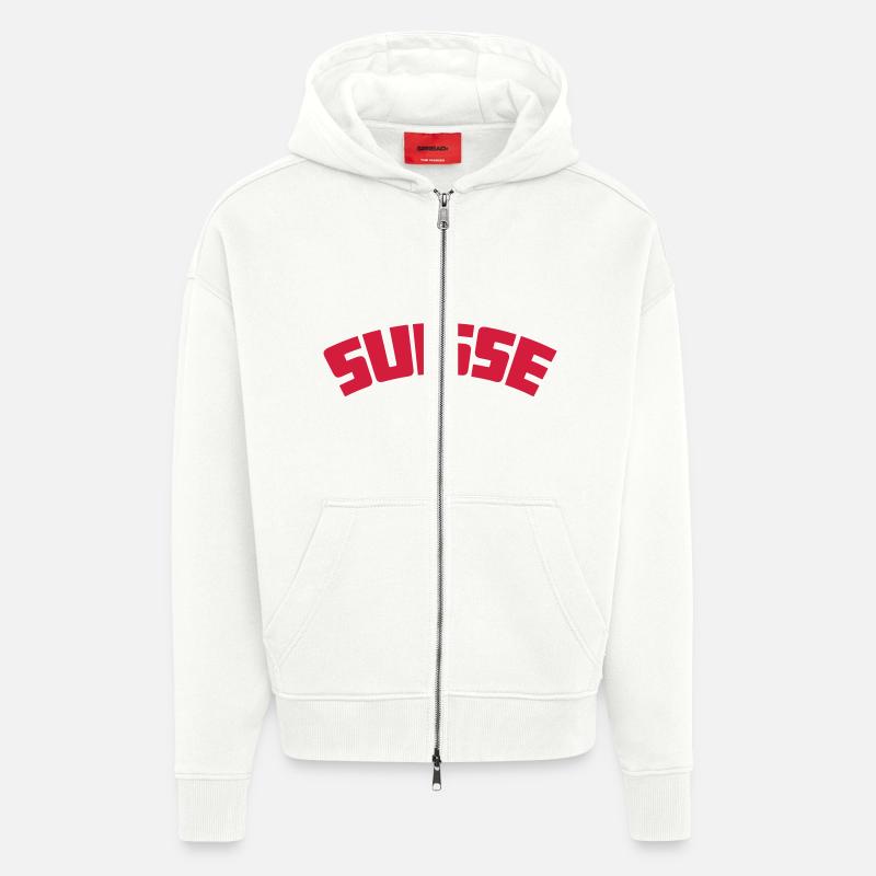 suisse - Zip Hoodie - made by SPREAD - OFF WHITE