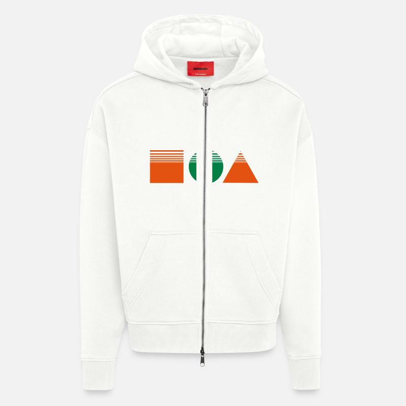 Design rectangle / square / triangle - Zip Hoodie - made by SPREAD - OFF WHITE