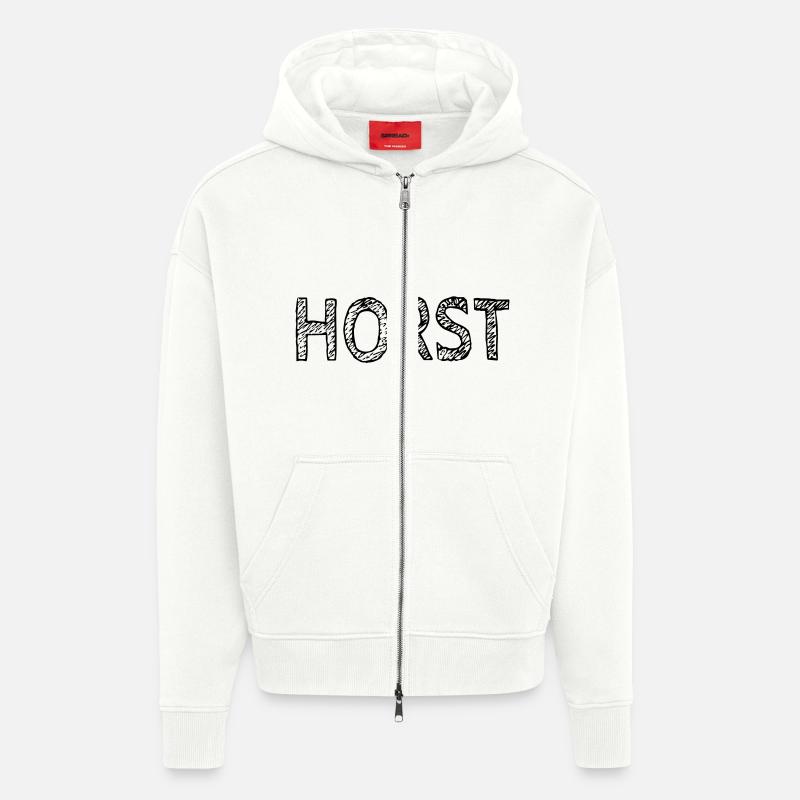 môle - Veste à capuche bio épaisse oversize fabriqué en UE - OFF WHITE