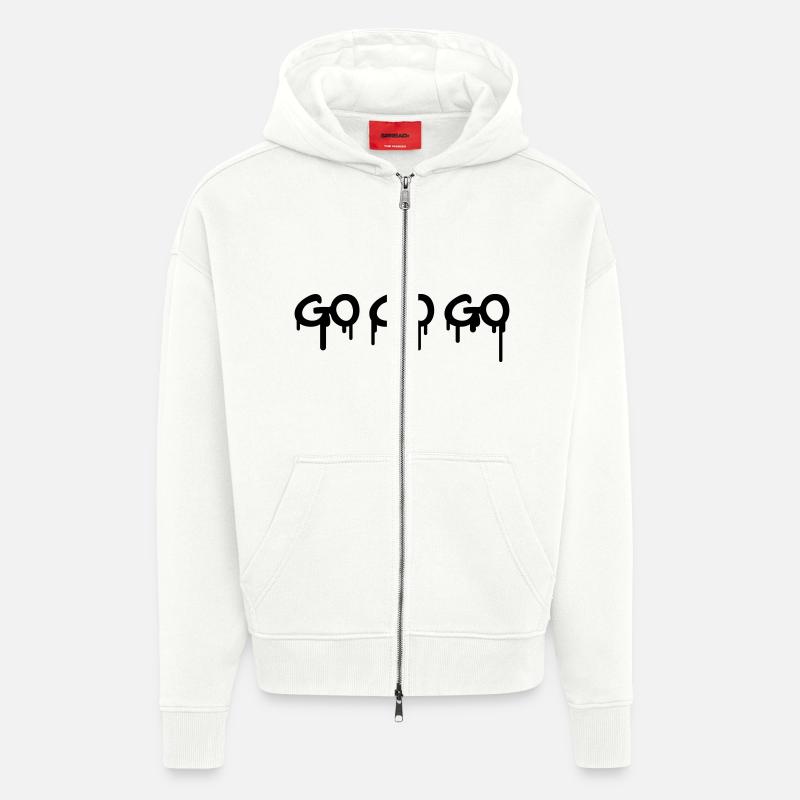 Go Go Go Graffiti - Zip Hoodie - made by SPREAD - OFF WHITE