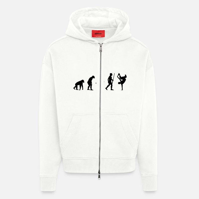 Breakdance Evolution - Zip Hoodie - made by SPREAD - OFF WHITE