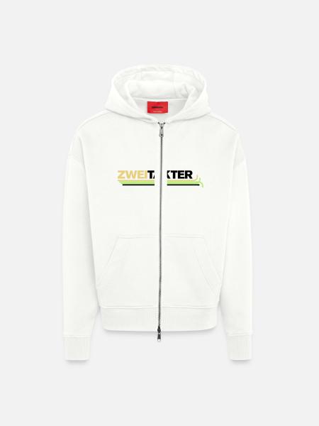 zweitakter_claim - Zip Hoodie - made by SPREAD - OFF WHITE