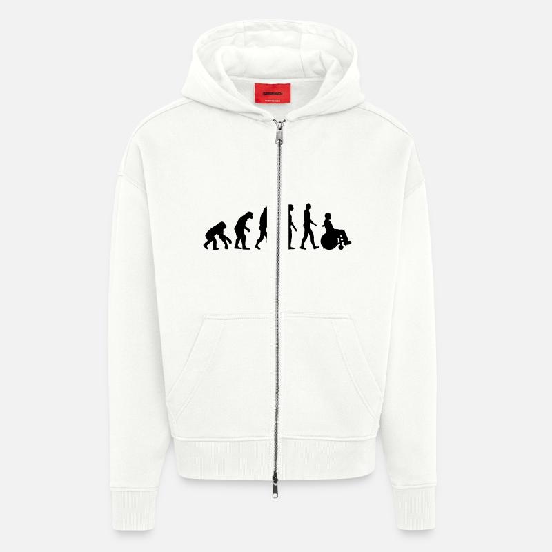 Rollstuhl - Zip Hoodie - made by SPREAD - OFF WHITE