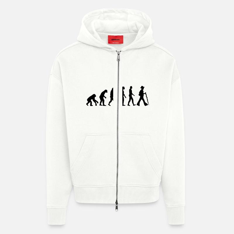 Évolution Charpentier - Veste à capuche bio épaisse oversize fabriqué en UE - OFF WHITE