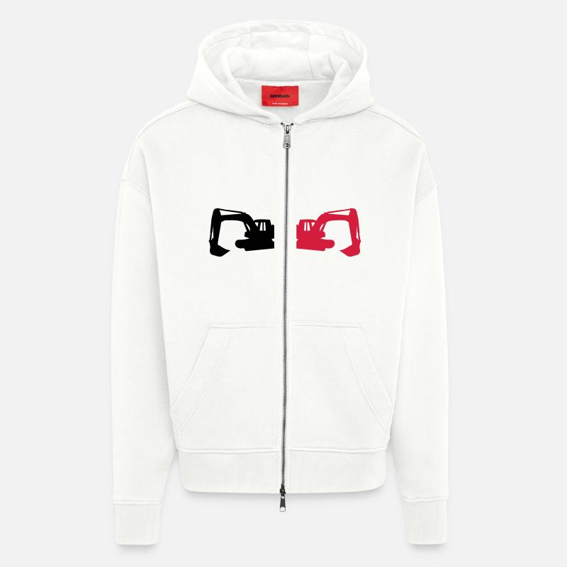 bagger02 - Zip Hoodie - made by SPREAD - OFF WHITE