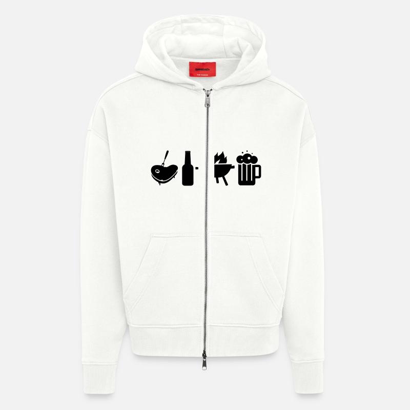 Männerwallfahrt - Zip Hoodie - made by SPREAD - OFF WHITE