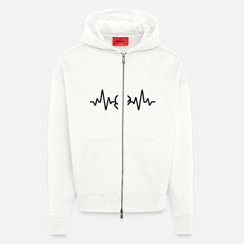 Boxe - Veste à capuche bio épaisse oversize fabriqué en UE - OFF WHITE
