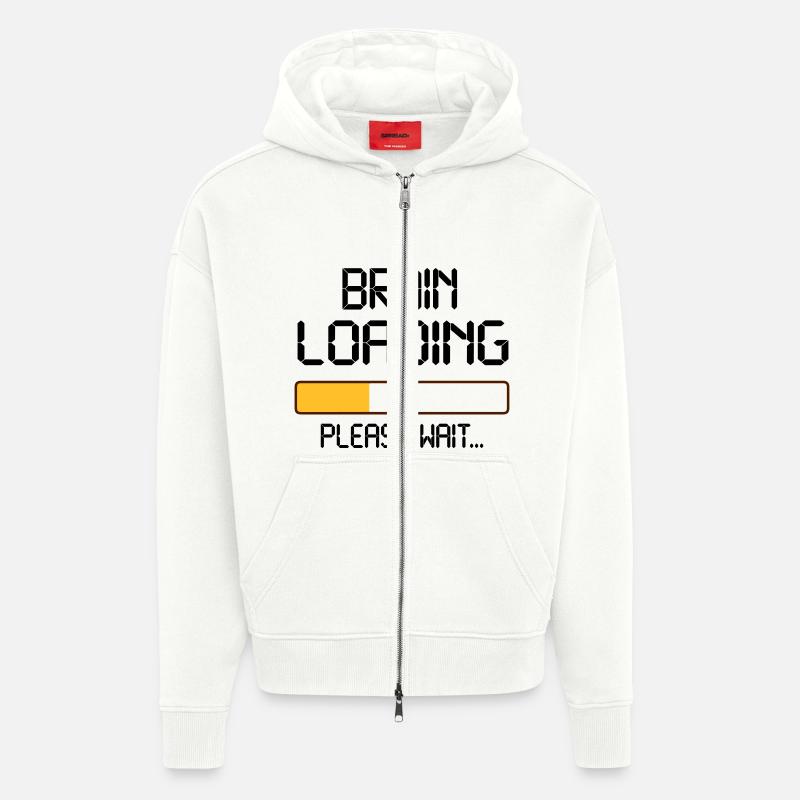 brain loading - Zip Hoodie - made by SPREAD - OFF WHITE