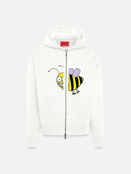 biene - Zip Hoodie - made by SPREAD - OFF WHITE
