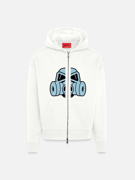 Gasmaske - Zip Hoodie - made by SPREAD - OFF WHITE