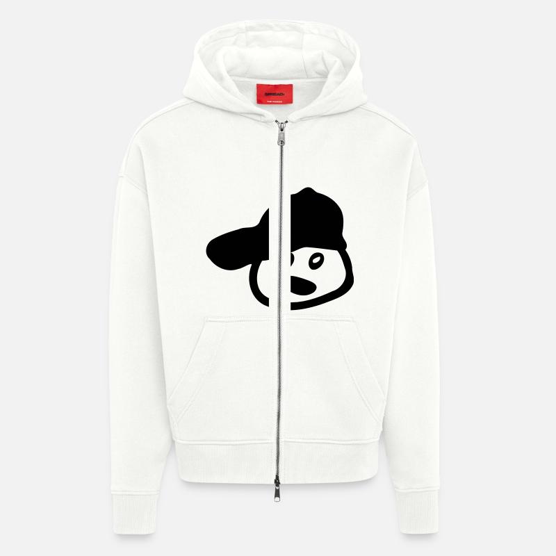 Boy in Cap - Zip Hoodie - made by SPREAD - OFF WHITE