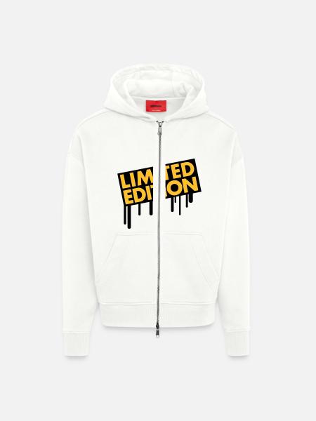 limited_edition_graffiti - Zip Hoodie - made by SPREAD - OFF WHITE