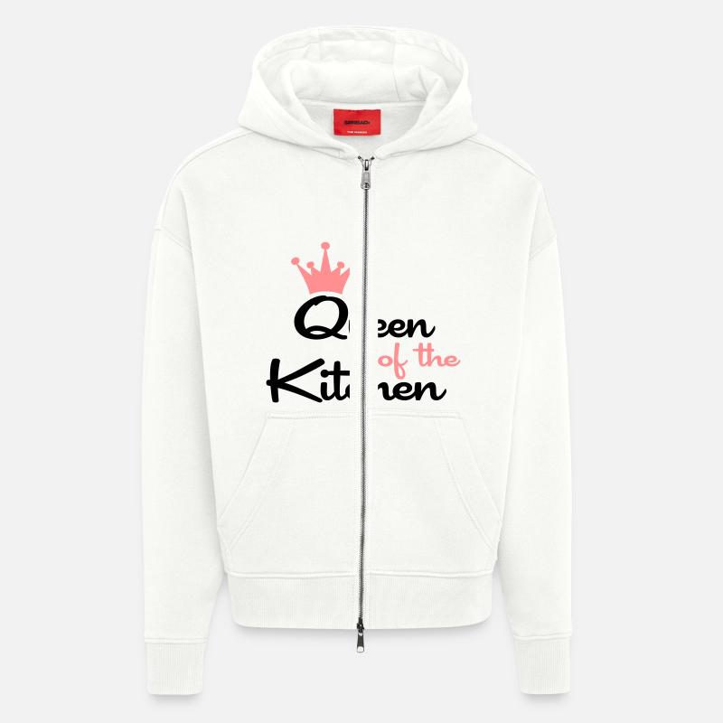 cuire - Veste à capuche bio épaisse oversize fabriqué en UE - OFF WHITE
