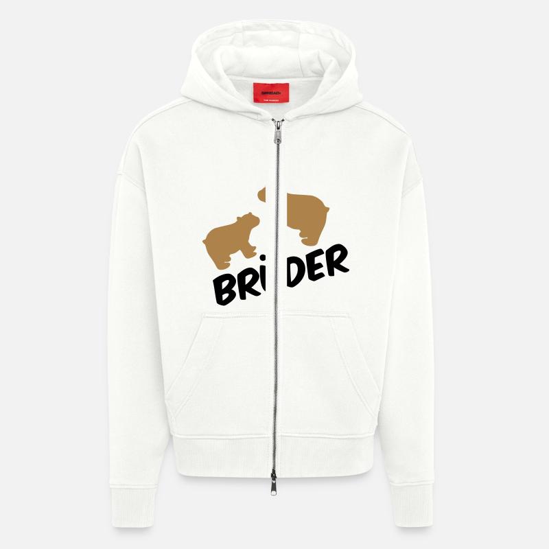 bruder - Zip Hoodie - made by SPREAD - OFF WHITE
