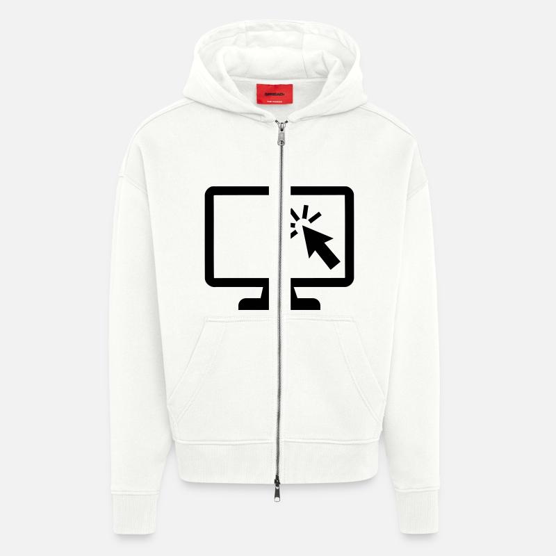 Computer - Zip Hoodie - made by SPREAD - OFF WHITE