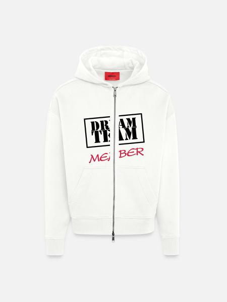 Dream Team Member - Zip Hoodie - made by SPREAD - OFF WHITE