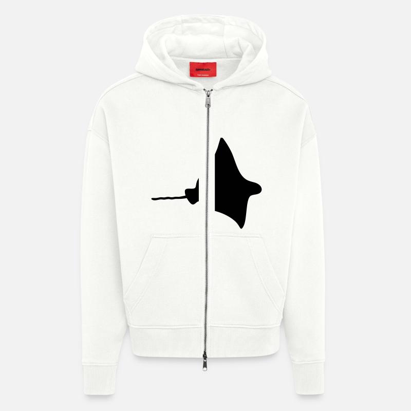 Rochen - Fisch - Zip Hoodie - made by SPREAD - OFF WHITE