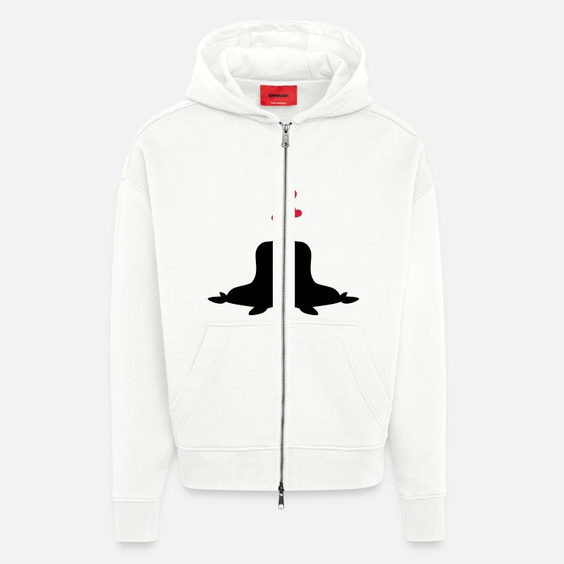 Seal - Zip Hoodie - made by SPREAD - OFF WHITE