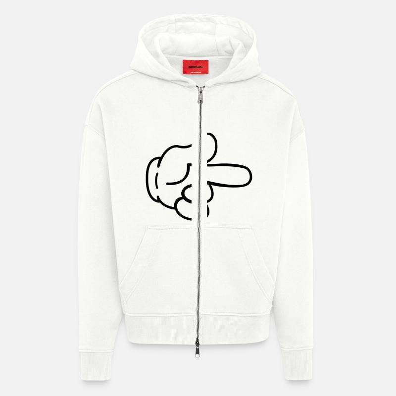 hand_comic_1 - Veste à capuche bio épaisse oversize fabriqué en UE - OFF WHITE