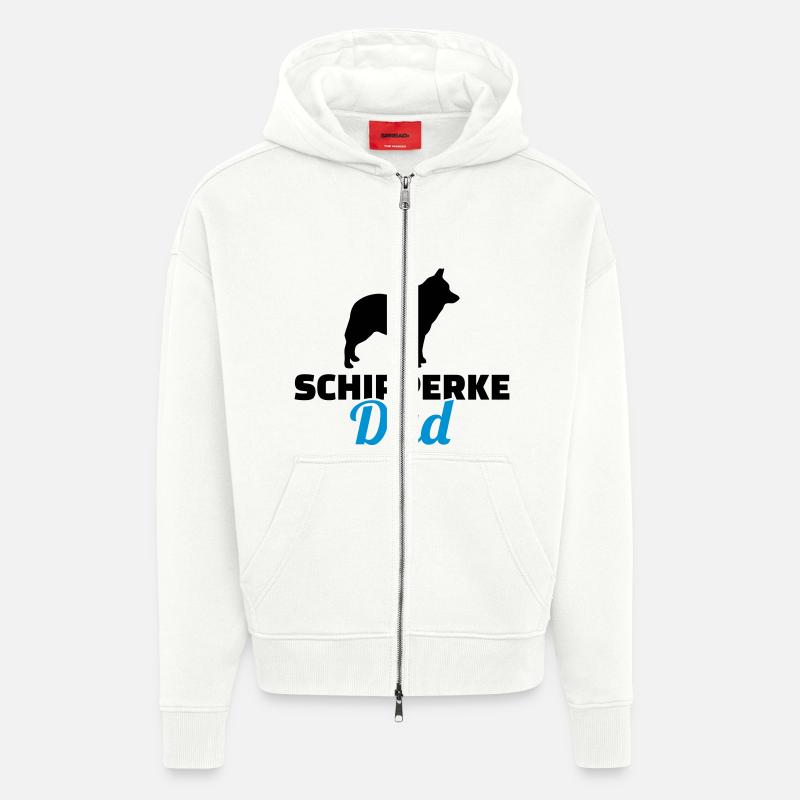 Schipperke - Veste à capuche bio épaisse oversize fabriqué en UE - OFF WHITE