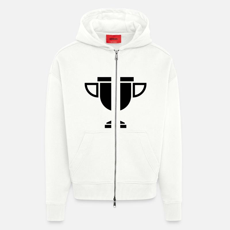 Pokal - Veste à capuche bio épaisse oversize fabriqué en UE - OFF WHITE