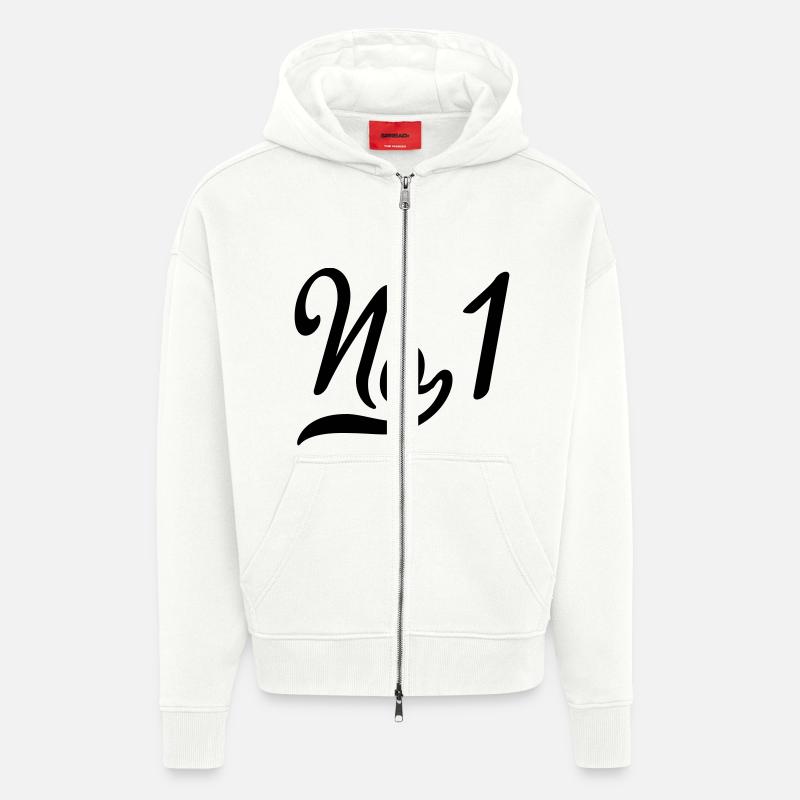 Nummer eins - Zip Hoodie - made by SPREAD - OFF WHITE