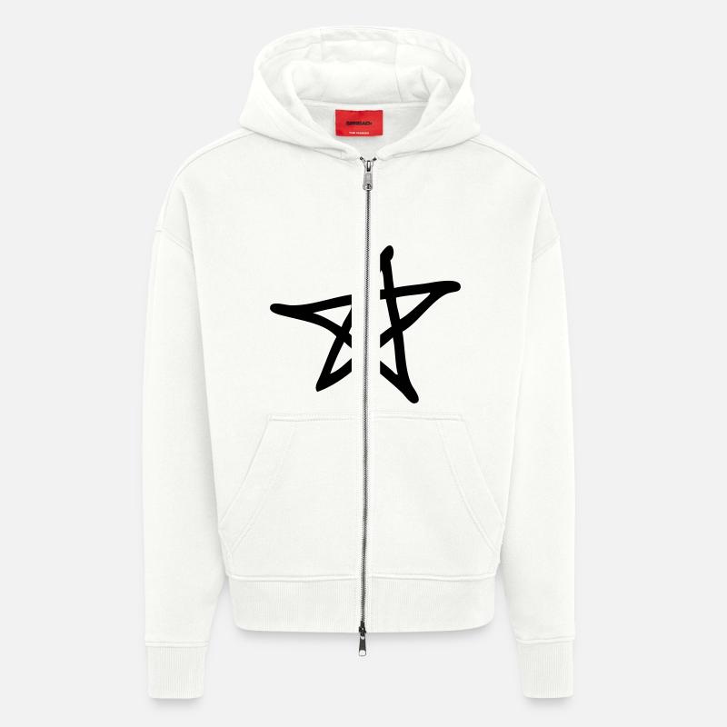 Pentacle - Devil - 666 - Star - Zip Hoodie - made by SPREAD - OFF WHITE
