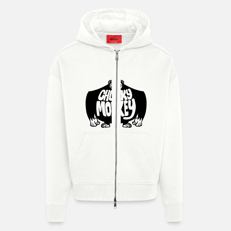 Chunky Monkey - Veste à capuche bio épaisse oversize fabriqué en UE - OFF WHITE