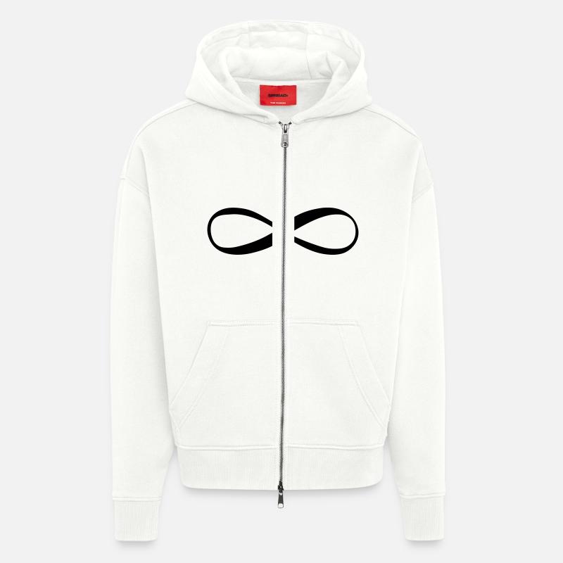 Endless Symbol - Zip Hoodie - made by SPREAD - OFF WHITE