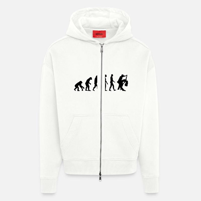 Evolution Dancing - Zip Hoodie - made by SPREAD - OFF WHITE